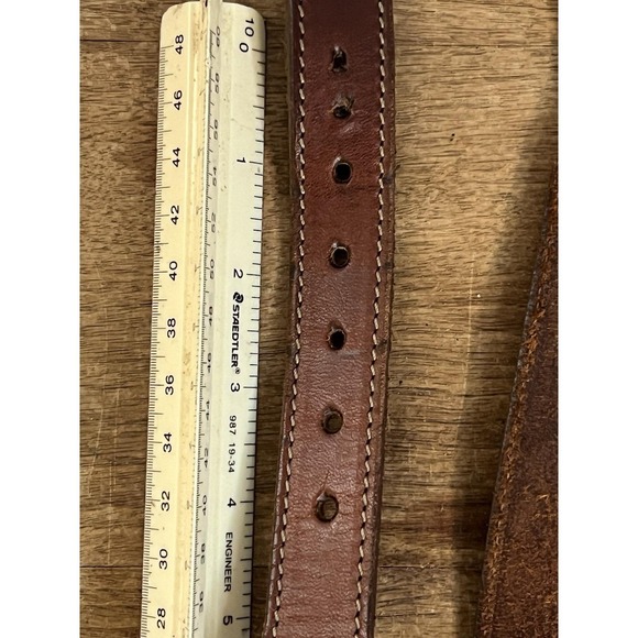 Vintage Italian Leather Belt-boho Southwestern Starburst Accent - Picture 9 of 9